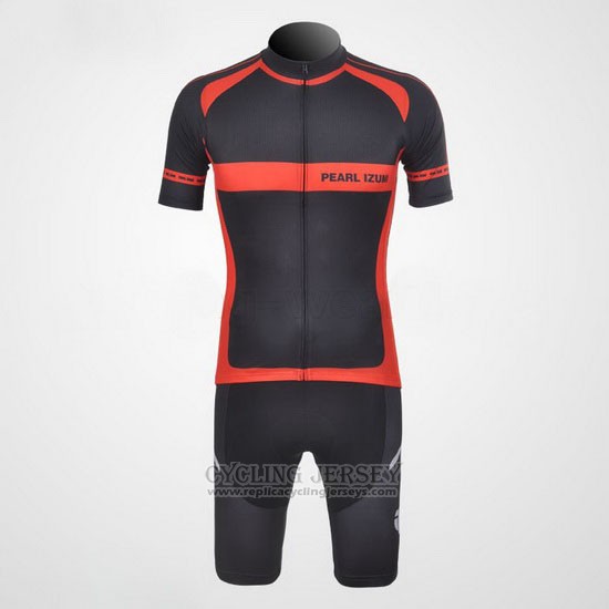 2011 Cycling Jersey Pearl Izumi Black and Red Short Sleeve and Bib Short